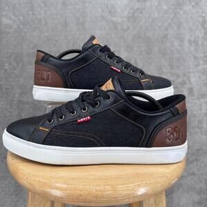 Levis 501 Quality Footwear Shoes Mens 10.5 Black Brown Denim Casual Sneakers